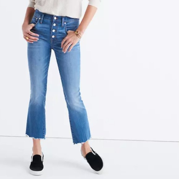 Madewell Denim - MADEWELL/ cali demi boot chewed hem 5 button fly